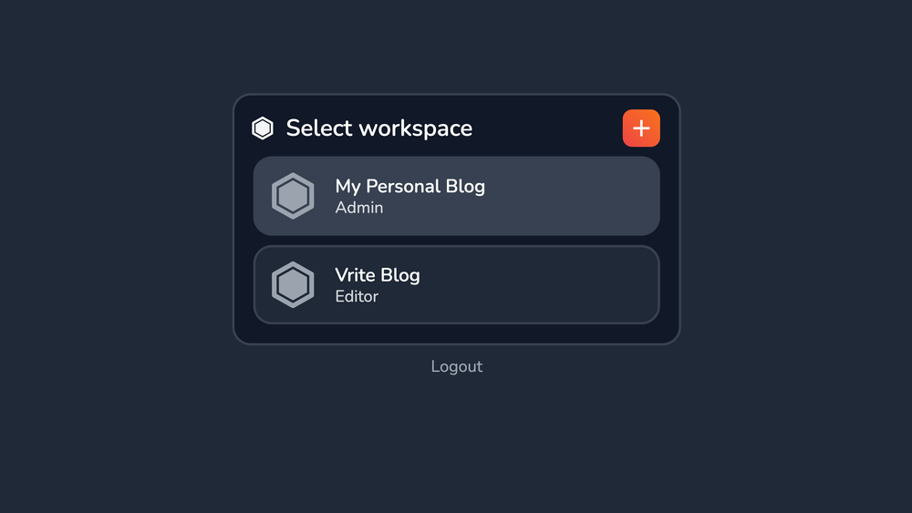 Workspace switching menu