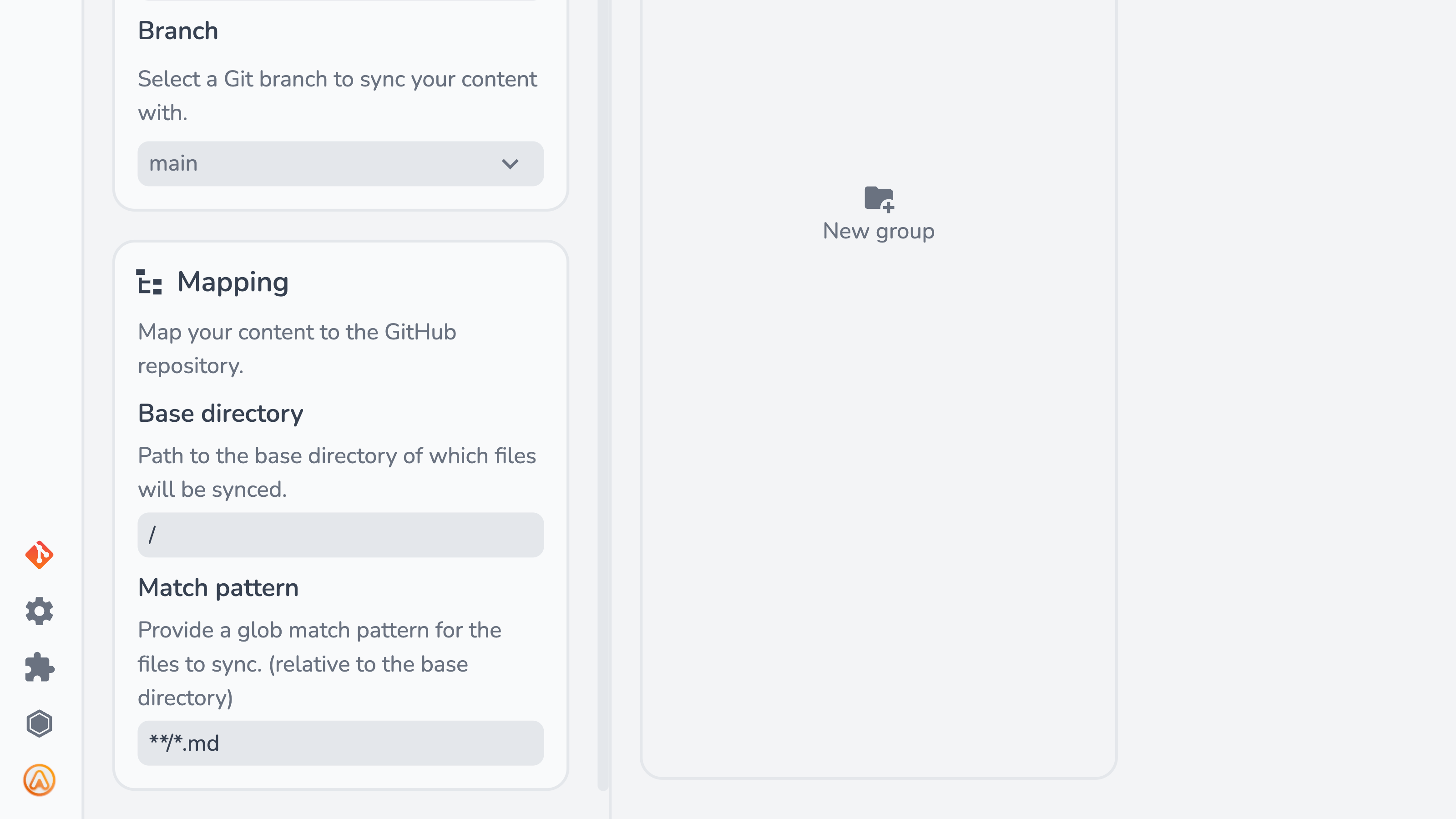 Configuring mapping settings