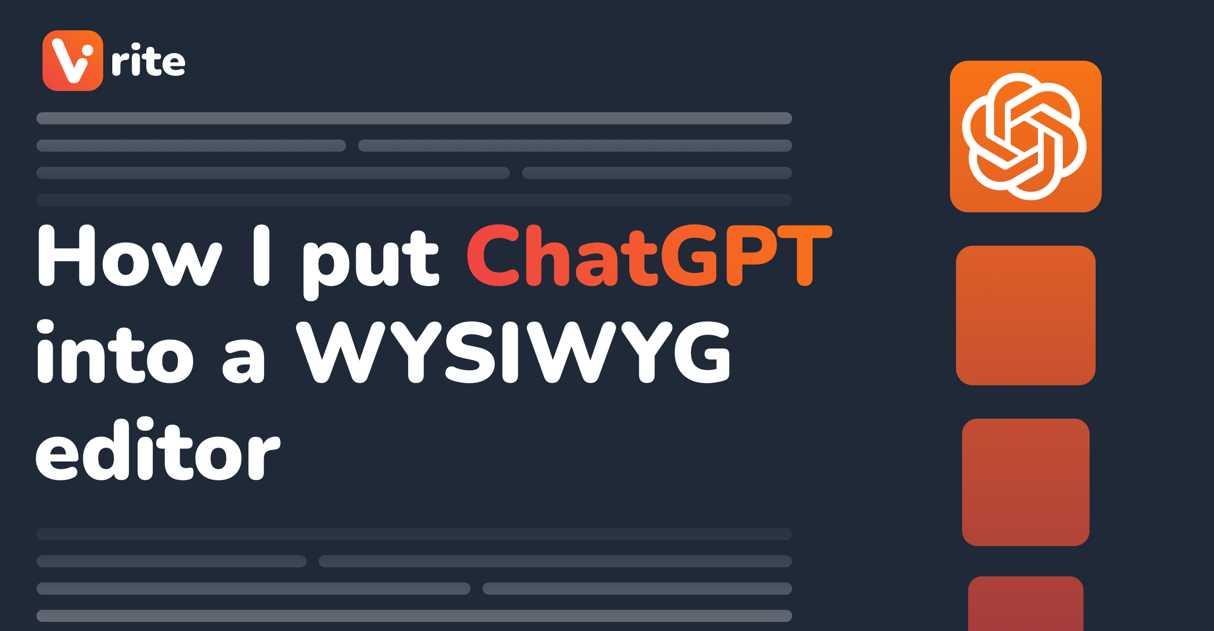 How I put ChatGPT into a WYSIWYG editor