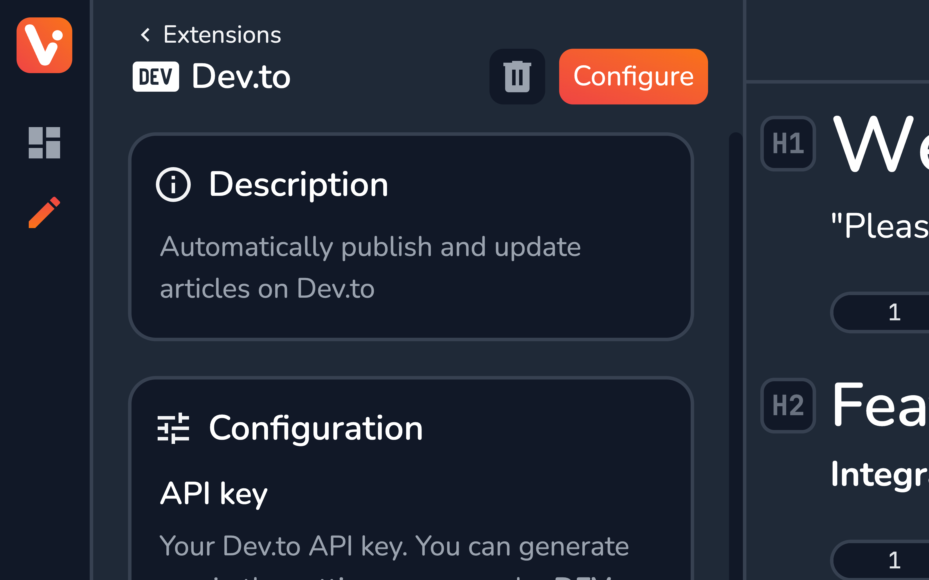 Vrite Dev.to extension